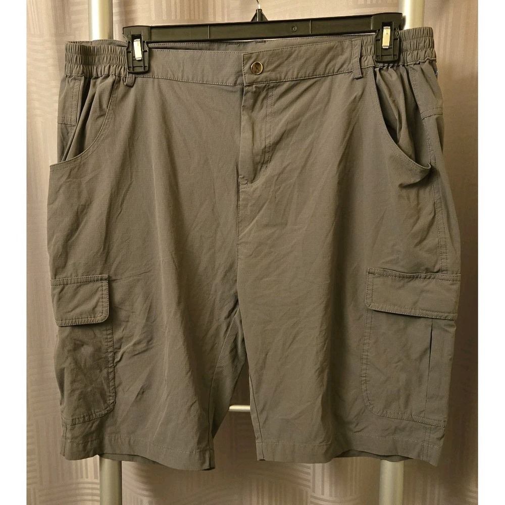 Maskert Nylon Cargo Shorts Men Size XXL Gray‎ Stretch 38x9.5 Golf Hiking Casual